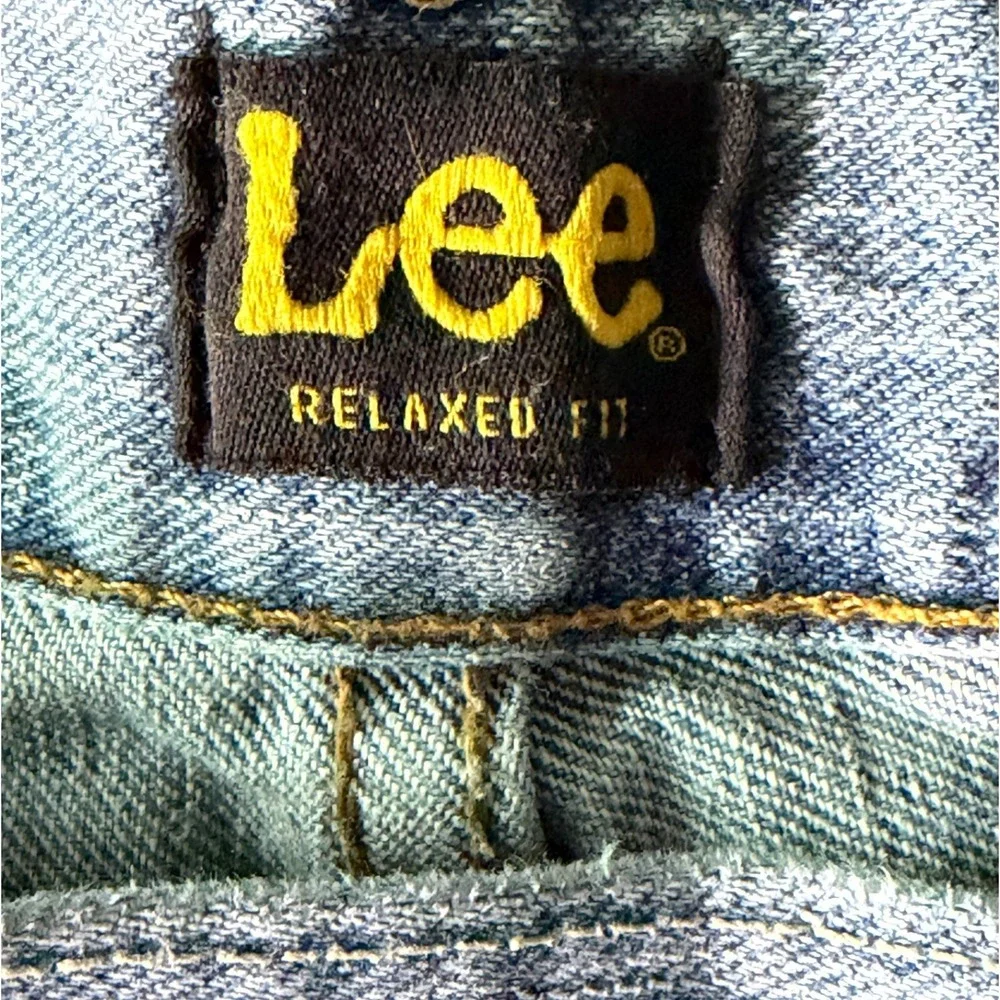 Lee Jeans Mens 40x30 Relaxed Fit Light Wash Blue Denim 2055549 EUC